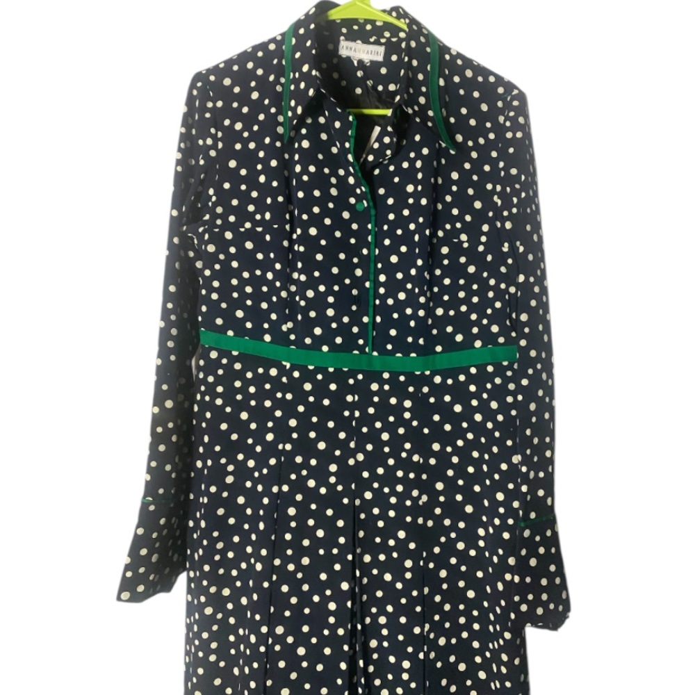 NWT ANNAH HARIRI XL
Modest Polka Dot Maxi Dress Green
Trim Abaya - Picture 6 of 9